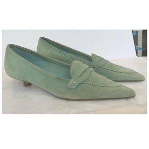 Franco Sarto Blue Suede Loafers